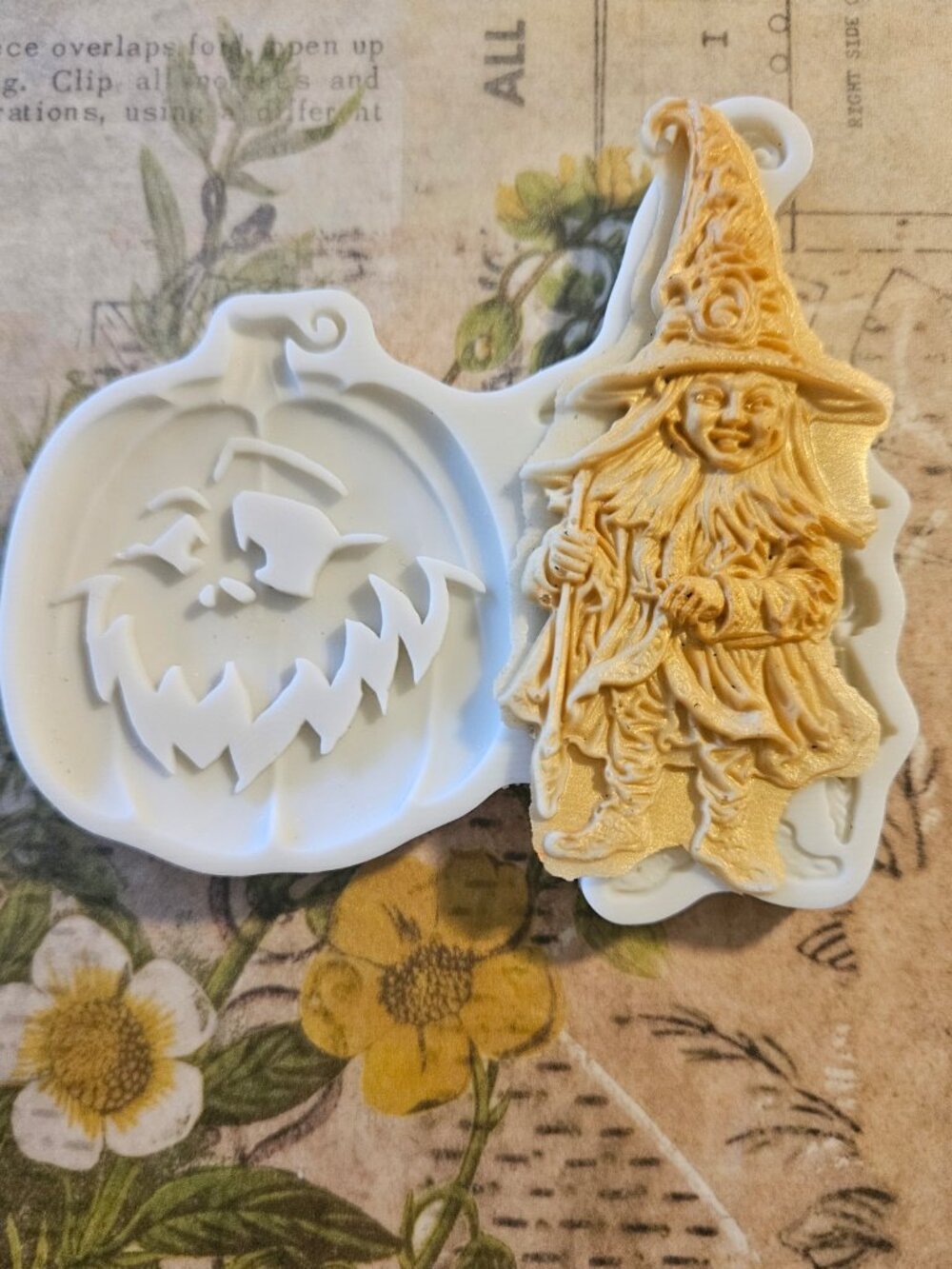 Halloween Pumpkin & Witch Gnome Silicone Mold